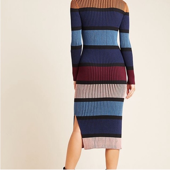 Anthropologie Dolan Left Coast lorna midi sweater dress M Color striped - Picture 4 of 9